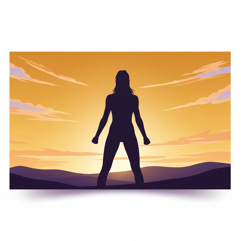 Anoniem silhouet bij zonsondergang - actieve levensstijl